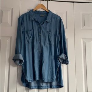 Oversize chambray button down, Athleta